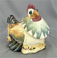 Weller pottery 7 1/2" chicken lawn ornament