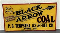 Black Arrow Coal advertising tin sign