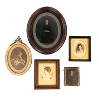 (5) Grouping of 20th Century Framed Portraits
