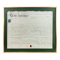 19th C Land Indenture Antique Document