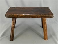 Early wooden stool, 7 1/2" x 12" x 8"