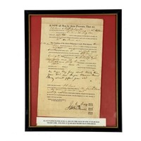 1822 Slave Bill Of Sale Alabama