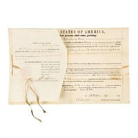 1848 President James K. Polk Signed Land Grant