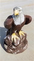19" Solid Concrete Eagle Statue