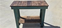 Solid Wood Shabby Table, 40" Wide, 18" Deep &