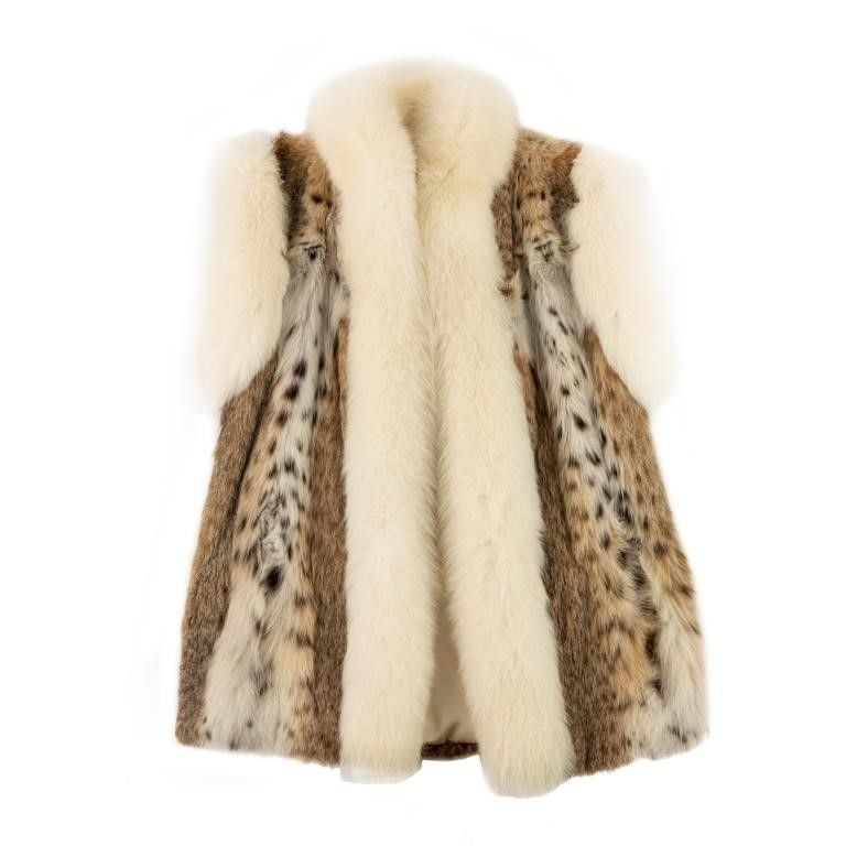 Bobcat Fur Vest w/ Arctic Fox Trim