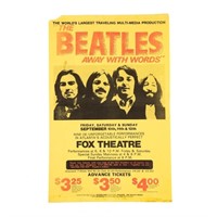 The Beatles Away With Words Tour Poster Fox Theate