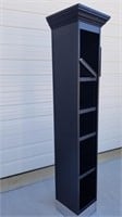 Tall Black Shelf with Diamond Plate, 78-1/2" Tall,