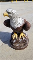 19" Solid Concrete Eagle Statue