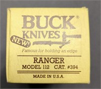 Buck Knife In Box Ranger Model 112 Cat Number 394