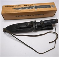 Taylor Survival Knife With Compass #g1030.