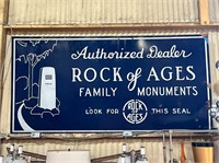 Rock of Ages Dealer Porcelain Enamel Sign