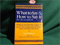 What To Say & How To Say It ©1955
