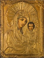 Our Lady of Kazan Russian Orthodox Mixed Media Okl