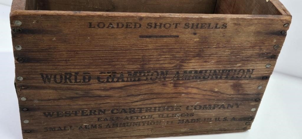 Vintage Western Ammunition Crate, 14-1/2"X9-1/4"