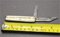 Souvenir Of Vernon Indiana. Small Knife. Usa