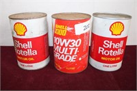 Shell Oil cans / Full
