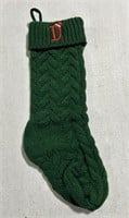 KNITTED CHRISTMAS STOCKING LETTER D 19IN