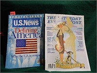 2ct Magazines U.S. News & Saturday Evening Post