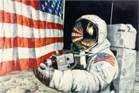 Alan Bean 'Straightening Our Stripes' Lithograph