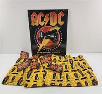 New Metal Sign "AC/DC" 12.5" x 16" and (6) AC/DC