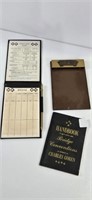 Vintage Bridge Clipboard, Rule Book, Score Sheet