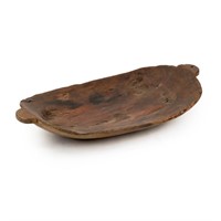 Rustic Hand Carved Wooden Dough Bowl