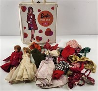 Vtg 1958 Barbie Doll Case, (2) Barbie Dolls 1965 &