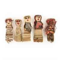 (5) Group of Handmade Peruvian Chancay Burial Doll