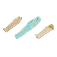 (3) Group of Miniature Egyptian Faience Ushabti