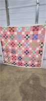 78" X 72" Hand Sewn Quilt