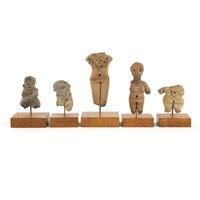 (5) Group of Mexican Tlatilco Ceramic Female Figur