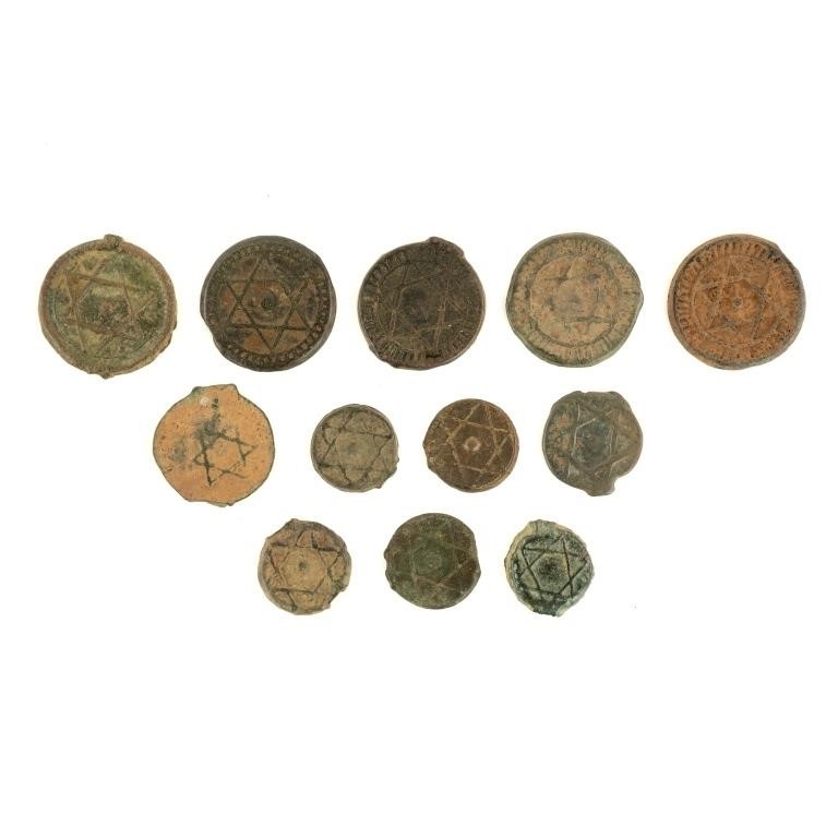 (12) 18th-19th c. Moroccan Falus Coins