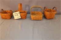 4 Small Longaberger Baskets