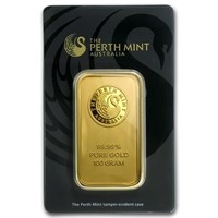 100 Gram Gold Bar - The Perth Mint (in Assay)