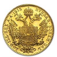 1915 Austria Gold 1 Ducat Bu-prooflike