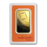 50 Gram Gold Bar - Valcambi (w/assay)