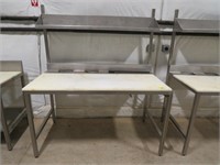 5' SS Prep Table w/ Cutting Board & Shelf