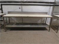 8' SS Prep Table w/ Cutting Board