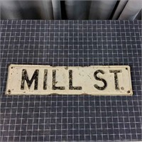 Q3 Mill ST Sign Metal 24X6
