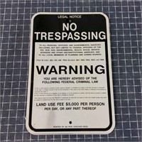 Q3 No Trespassing Sign New Metal