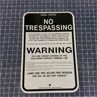 Q3 No Trespassing Sign New Metal
