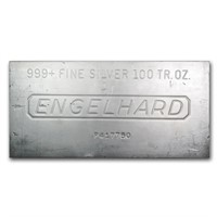 100 Oz Silver Bar - Engelhard