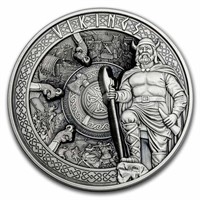 2023 Samoa 1kg. Silver Vikings Multiple Layer Coin