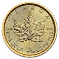 2022 Canada 1/4 Oz Gold Maple Leaf Bu