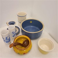 Pottery, Stoneware, Milk Glass Lot