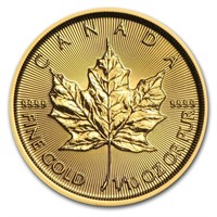 2016 Canada 1/10 Oz Gold Maple Leaf Bu