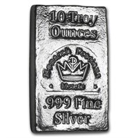 10 Oz Hand Poured Silver Bar - Mpm