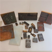 Printing Press Stamp Blocks from St. Louis Grocery