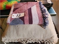 Lg Floor Cushion, Cotton Lap Blanket